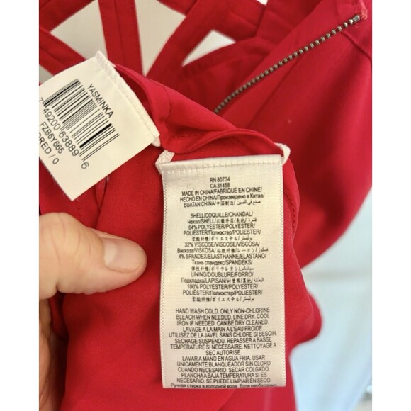 BCBG MAXAZRIA Red Yasminka Corset A-Line Fit & Flare Party Dress Size 0 - Picture 9 of 10